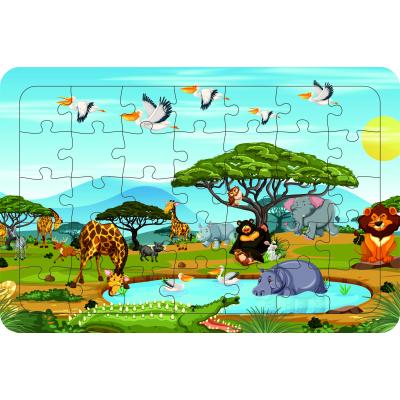 Hayvanlar 35 Parça Ahşap Çocuk Puzzle Yapboz Model 8