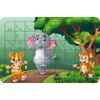 Mutlu Hayvanlar 54 Parça Ahşap Çocuk Puzzle Yapboz