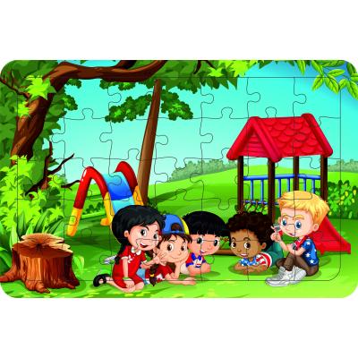 Parktaki Çocuklar 35 Parça Ahşap Çocuk Puzzle Yapboz Model 3