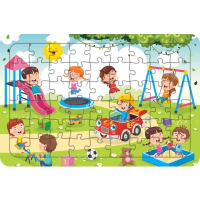 Parktaki Çocuklar 54 Parça Ahşap Çocuk Puzzle Yapboz