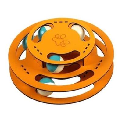 Pet Miyav® 3 Katlı Komik Oyuncak Kediler İçin Sert Ahşap Aktivite Oyuncağı