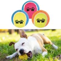 Pet Miyav® 3Lü Renkli Desenli Tenis Topu Kedi Köpek Oyuncağı
