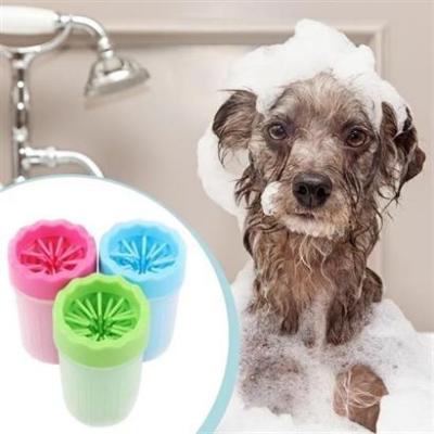 Pet Miyav® Silikon Jel Fırçalı Kedi Köpek Pati Ayak Temizleme Kovası Büyük