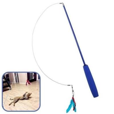 Pet Miyav® Teleskopik Tüylü Ve Çanlı Boyu Ayarlanabilir Elastik Eğlenceli Peluş Kedi Oyun Oltası