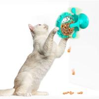 Pet Miyav® Vantuzlu Zilli İnteraktif Dönebilen Mama Kaplı Renkli Eğlenceli Eğitici Kedi Oyuncağı