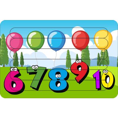 Sayılar Çubuk Ahşap Çocuk Puzzle Yapboz Model 2