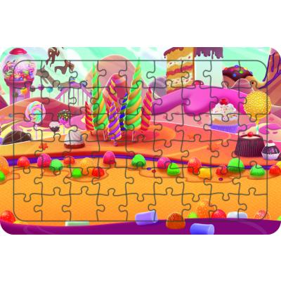 Şeker Dünyası 54 Parça Ahşap Çocuk Puzzle Yapboz
