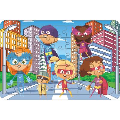 Süper Kahramanlar 54 Parça Ahşap Çocuk Puzzle Yapboz Model 1