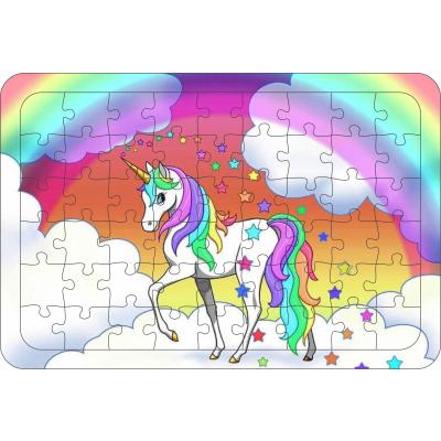 Unicorn 2  54 Parça Ahşap Çerçeveli Puzzle Yapboz