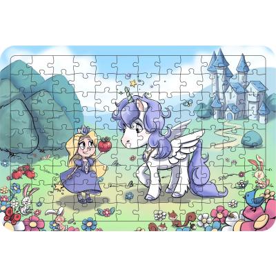 Unicorn Model6 108 Parça Ahşap Çocuk Puzzle Yapboz