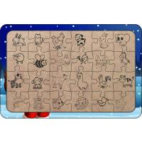 Yeni Yıl 24 Parça Ahşap Çocuk Puzzle Yapboz Model 3